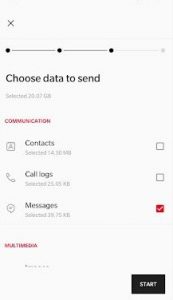 Transfer data from Android to OnePlus 7